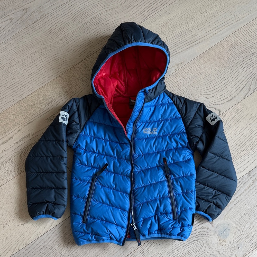 Blue and Black Kids’ Puffer Jacket
